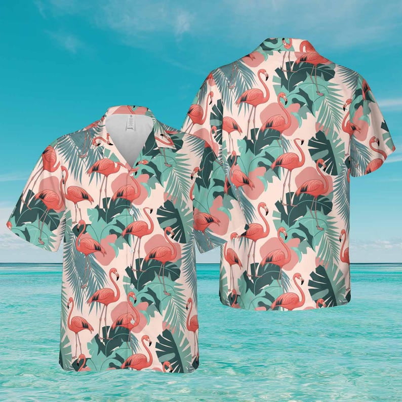 Flamingo Hawaiian Tropical Colorful Pattern Print Premium Backpack