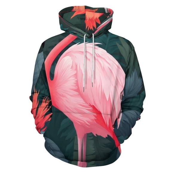 Tropical Flamingo Jungle Print 3D Print Hoodie Men Women Autumn Thin Pullover Sweatshirt Vintage Streetwear Tops