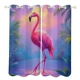 thumbnail image 1 of Tropical Flamingo Paradise 2 Panels 3D Printing Pattern Curtain for Bedroom Living Room Kitchen Window Decoration Home, 1 of 6