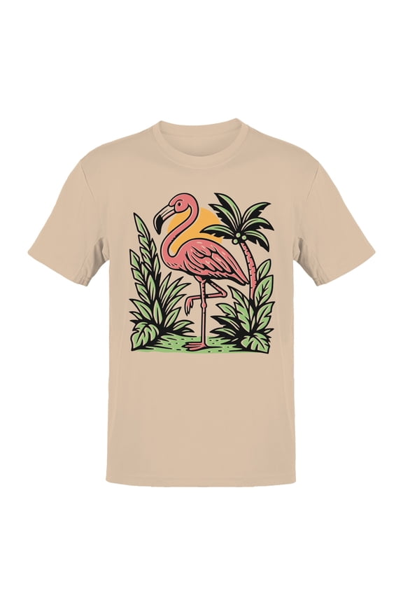 Tropical Flamingo Paradise Design Men's T-shirt