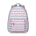 thumbnail image 1 of Tropical Flamingo School Backpack - Padded 17 Inch Laptop Compartment, Multiple Zippered Pockets for High School Essentials, Fashionable Bookbag, 1 of 6