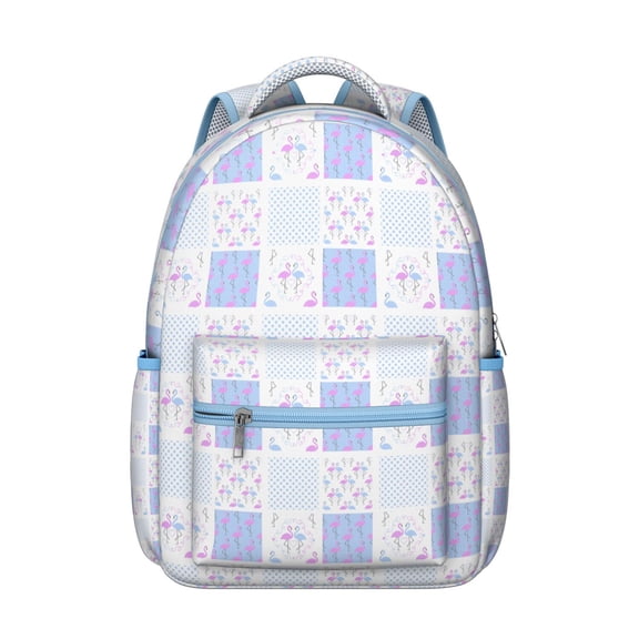 Tropical Flamingo Student Backpack - Water-Resistant College Bookbag with Padded Electronics Zone, Trendy Print Style