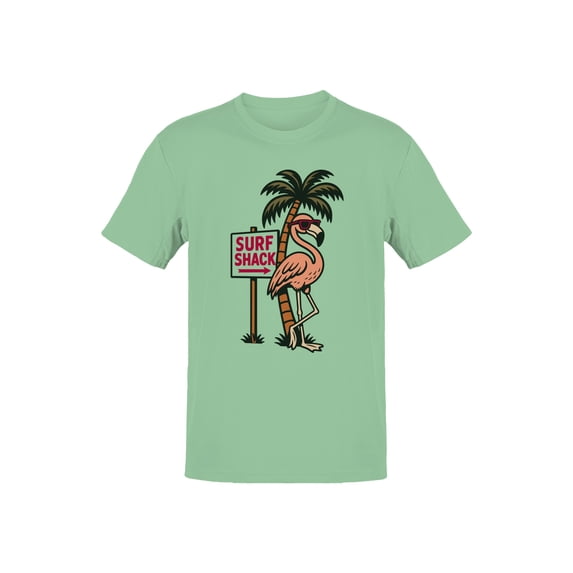 Tropical Flamingo Surf Shack Vibes Men's T-shirt