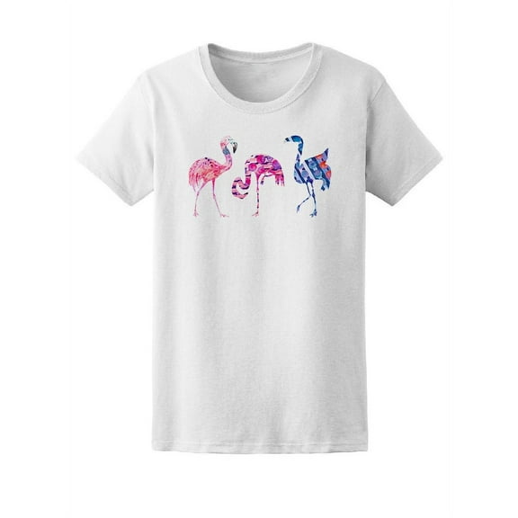 Tropical Flamingos T-Shirt Women -Image by Shutterstock, Female x-Large