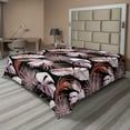 thumbnail image 1 of Ambesonne Tropical Flat Bedding Sheet Soft Top Sheet, Exotic Jungle Leaves Aloha, Queen, Plum Grey Pink Salmon, 1 of 1
