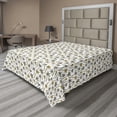 thumbnail image 1 of Ambesonne Tropical Flat Bedding Sheet Soft Top Sheet, Summer Themed Pattern Palm, King, Dark Mustard Army Green, 1 of 1