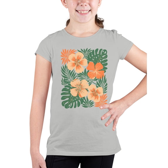 Tropical Floral Art Print Youth's T-shirt