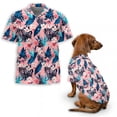 thumbnail image 1 of Tropical Floral Hawaiian Shirt, Pink Floral Beach Shirt, Vintage Summer Aloha Shirt, Tropical Hibiscus Print Hawaiian Shirt, Summer Vacation Shirt for Men & Women, 1 of 8