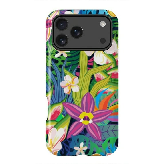Tropical Floral Pattern 4 Colorful Exotic Botanical Art for iPhone 17 16 15 14 13 12 11 Pro Max