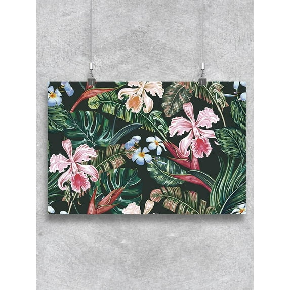 Tropical Floral Pattern Poster -Image by Shutterstock