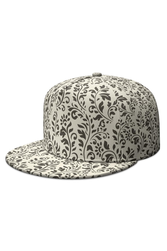 Tropical Floral Print Snapback - Flat Bill Urban Style Hat