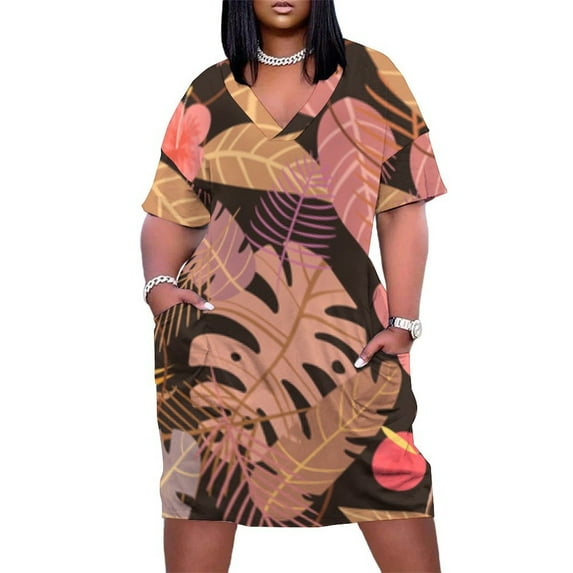 Tropical Floral Seamless Pattern Design Summer Dresses for Women Beach Boho