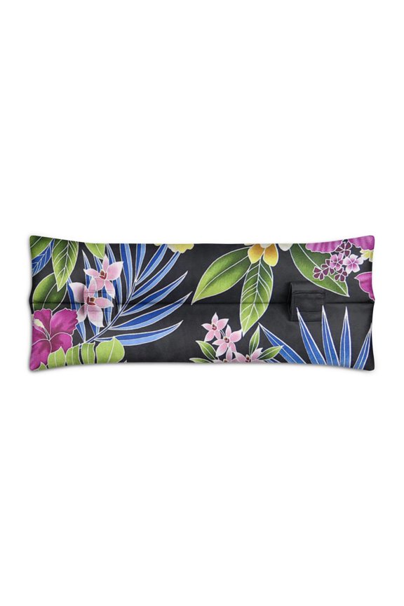 Tropical Floral Seat Belt Pillow for Recovery Exotic Hawaiian Hibiscus Design, Mastectomy & Chemo Port Cushion