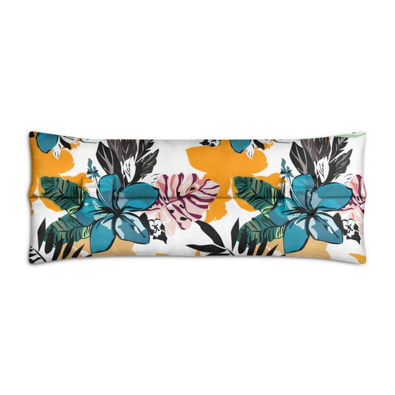 Tropical Floral Seat Belt Pillow for Recovery Exotic Hawaiian Hibiscus Design, Mastectomy & Chemo Port Cushion
