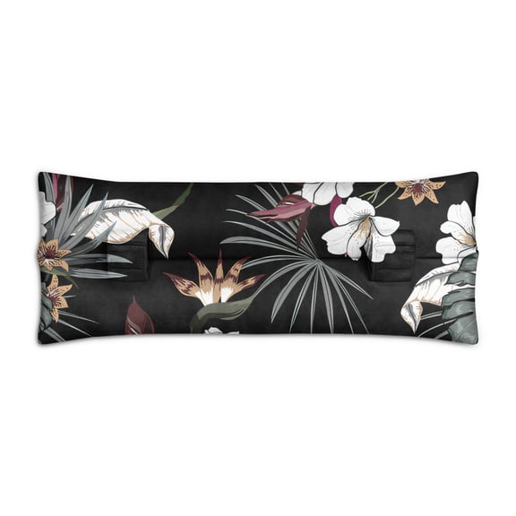 Tropical Floral Seat Belt Pillow for Recovery Exotic Hawaiian Hibiscus Design, Mastectomy & Chemo Port Cushion