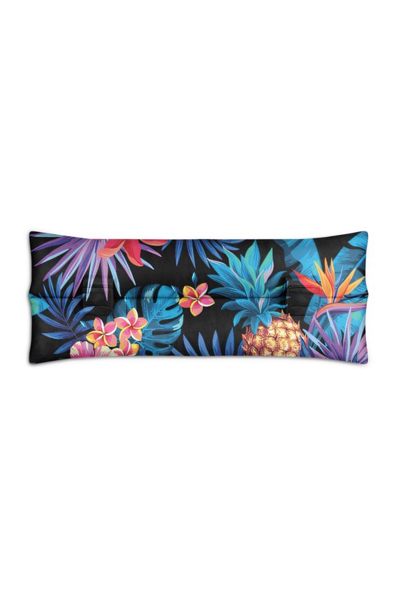 Tropical Floral Seat Belt Pillow for Recovery Exotic Hawaiian Hibiscus Design, Mastectomy & Chemo Port Cushion