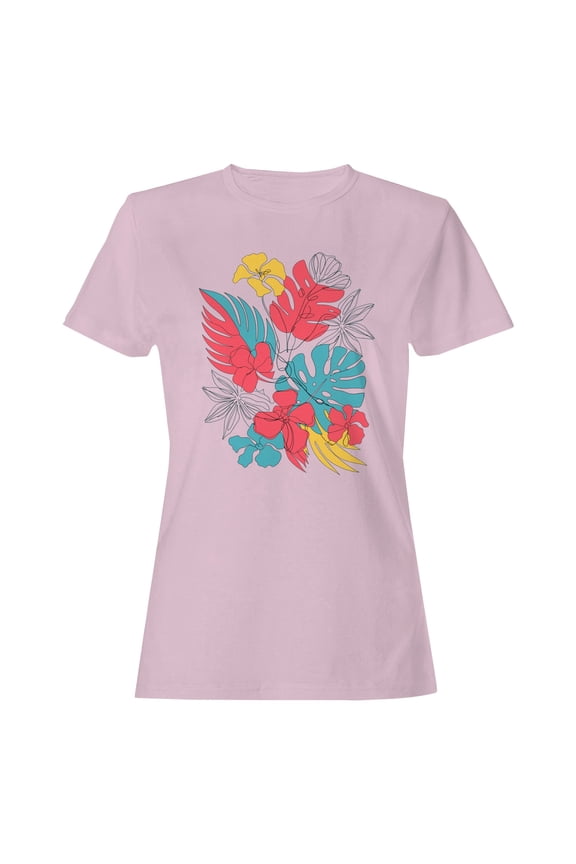 Tropical Floral Wall Art Women's T-shirt
