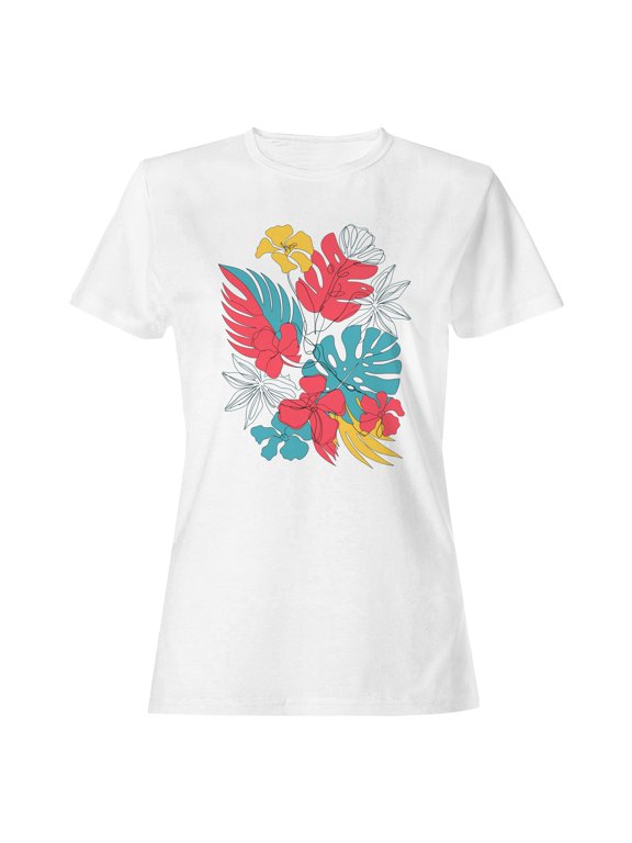 Tropical Floral Wall Art Women's T-shirt