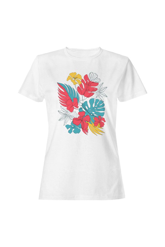 Tropical Floral Wall Art Women's T-shirt