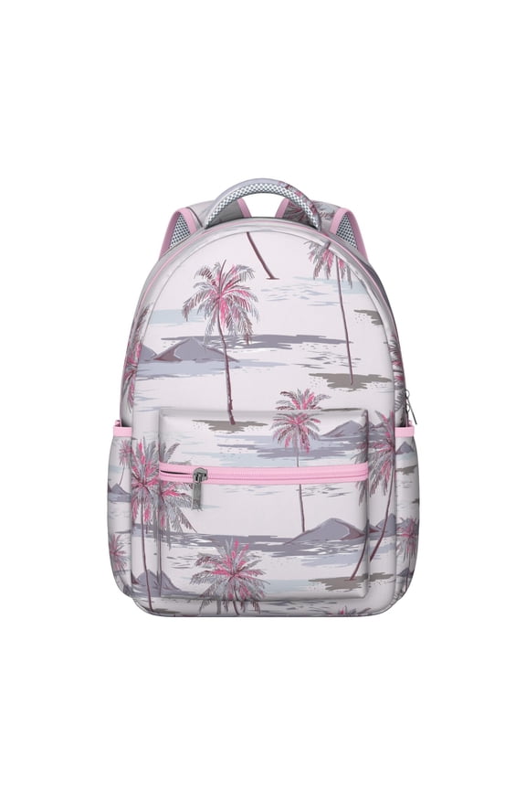 Tropical Floral Waterproof Laptop Backpack, Ergonomic Design for College Students & Commuters