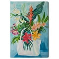thumbnail image 1 of Tropical Flower Bag Flowers In Vase Paintings Canvas Wall Art by Art Remedy, Gallery Wrapped, 24" x 36", 1 of 1