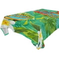 thumbnail image 1 of Tropical Flower Butterfly Rectangle Tablecloth, Dust Proof Anti Wrinkle Wipeable Table Cloth Tabletop for of Dinner Kitchen Wedding Holiday Party 60"x108" Home Decor, 1 of 7