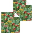 thumbnail image 1 of Tropical Flower Cactus Washcloth 12x12in Set, 4 Pack Absorbent Cotton Towel Square Kitchen Dishes Towels, Soft Cleaning Face Hand Towel Fast Drying, 1 of 7
