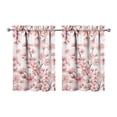 thumbnail image 1 of Tropical Flower Curtains - 2 PCS Boho Watercolor Leaves & Floral Panels, Rod Pocket Design, 27.5x36 Inch, 1 of 4