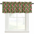 thumbnail image 1 of Tropical Flower Farmhouse Short Window Curtain Valances, Green Palm Leaves Pastoral Plant Summer Rod Pocket Kitchen Valances for Living Room Bedroom Bathroom Cafe 42" x 18", 1 of 8