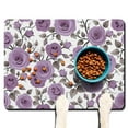 thumbnail image 1 of Tropical Flower Pet Feeding Mat - Non-Slip Dog Food Mat with Leaves Design, Absorbent 4-Layer Core, 1 of 5