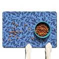 thumbnail image 1 of Tropical Flower Pet Food Mat - Leaves Bloom, Non-Slip Absorbent Dog Mat, 1 of 7