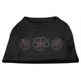 thumbnail image 1 of Tropical Flower Rhinestone Shirts Black XS - 8, 1 of 1