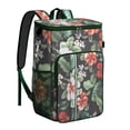 thumbnail image 1 of Tropical Flower and Leaves Nature Inspired Insulated Cooler Backpack - 20L Soft Cooler with Padded Straps, 1 of 6