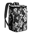 thumbnail image 1 of Tropical Flower and Leaves Pattern Insulated Cooler Backpack, Leakproof Waterproof Lunch Backpack for Beach Vacations, Hiking, 1 of 6