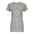 thumbnail image 1 of Tropical Flowers And Flamingo Shaped T-Shirt Women -Image by Shutterstock, Female x-Large, 1 of 2