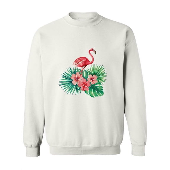Tropical Flowers Flamingo Sweatshirt Women -SPIdeals Designs, Female 3X-Large