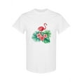thumbnail image 1 of Tropical Flowers Flamingo T-Shirt Women -SPIdeals Designs, Female XX-Large, 1 of 4
