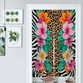 thumbnail image 1 of Tropical Flowers Leopard Zebra Print Door Curtain Nordic Living Room DoorCurtain Porch Partition Curtain Kitchen Rative Half Curtain, 1 of 4