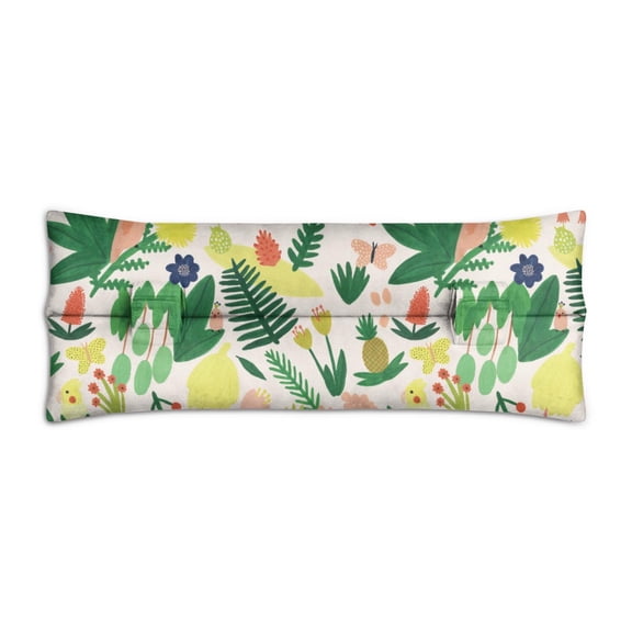 Tropical Flowers Seat Belt Cushion for Surgery - Secure Loop Mastectomy Pillow - Post-Op Recovery Gift with Exotic Floral Print