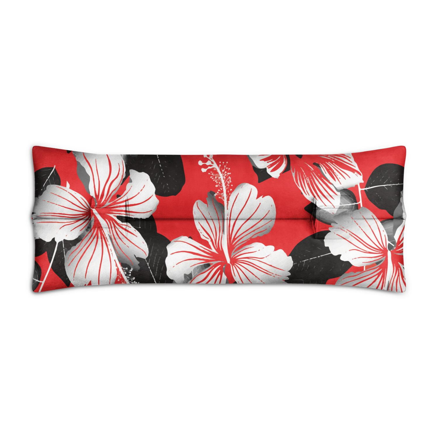 Tropical Flowers Seat Belt Cushion for Surgery - Secure Loop Mastectomy Pillow - Post-Op Recovery Gift with Exotic Floral Print