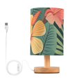 thumbnail image 1 of Tropical Flowers and Leaves Table Lamp with USB Port LED Warm Light Lamp Night Light Home Decor, 1 of 7