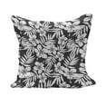 thumbnail image 1 of Tropical Fluffy Throw Pillow Cushion Cover, Artisan Exotic Hibiscus Flowers Fern Leaves Pattern Nature Plant Picture Art, Decorative Square Accent Pillow Case, 20" x 20", Grey and White, by Ambesonne, 1 of 5