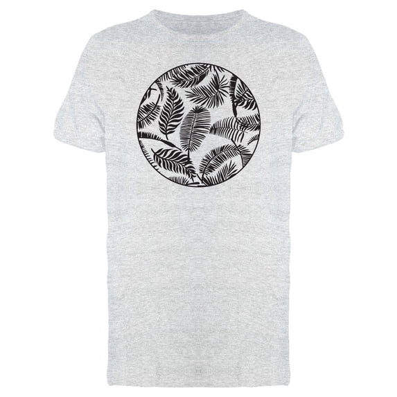 Tropical Foliage Black Colors Tee Men's -Image by Shutterstock