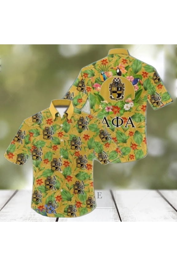 Tropical Forest Alpha Phi Alpha Hawaiian Shirt For Men And Women title