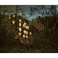 thumbnail image 1 of Tropical Forest: Battling Tiger & Bull 1908 Henri Rousseau (1844-1910 French) Oil On Canvas State Hermitage Museum, St. Petersburg, Russia Poster Print (18 x 24), 1 of 1
