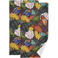 thumbnail image 1 of Tropical Forest Parrot Birds Kitchen Hand Towels, Summer Seamless Pattern Fingertip Bath Towels Ultra Soft and Absorbent , Decorative Face Towels Dish Washcloths, 2 PCS, 28.3"x 14.4", 1 of 5