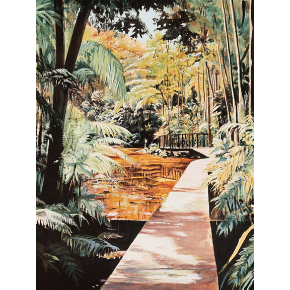 Tropical Forest Path Canvas Print/Wall Art Suitable for Living RoomOffice Bathroom and Hotel Decoration.