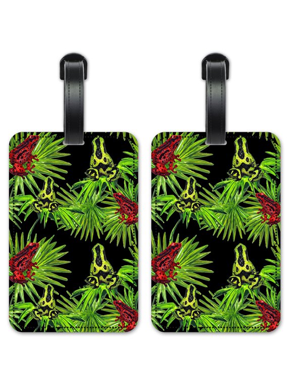 Tropical Frogs - Luggage ID Tags / Suitcase Identification Cards - Set of 2