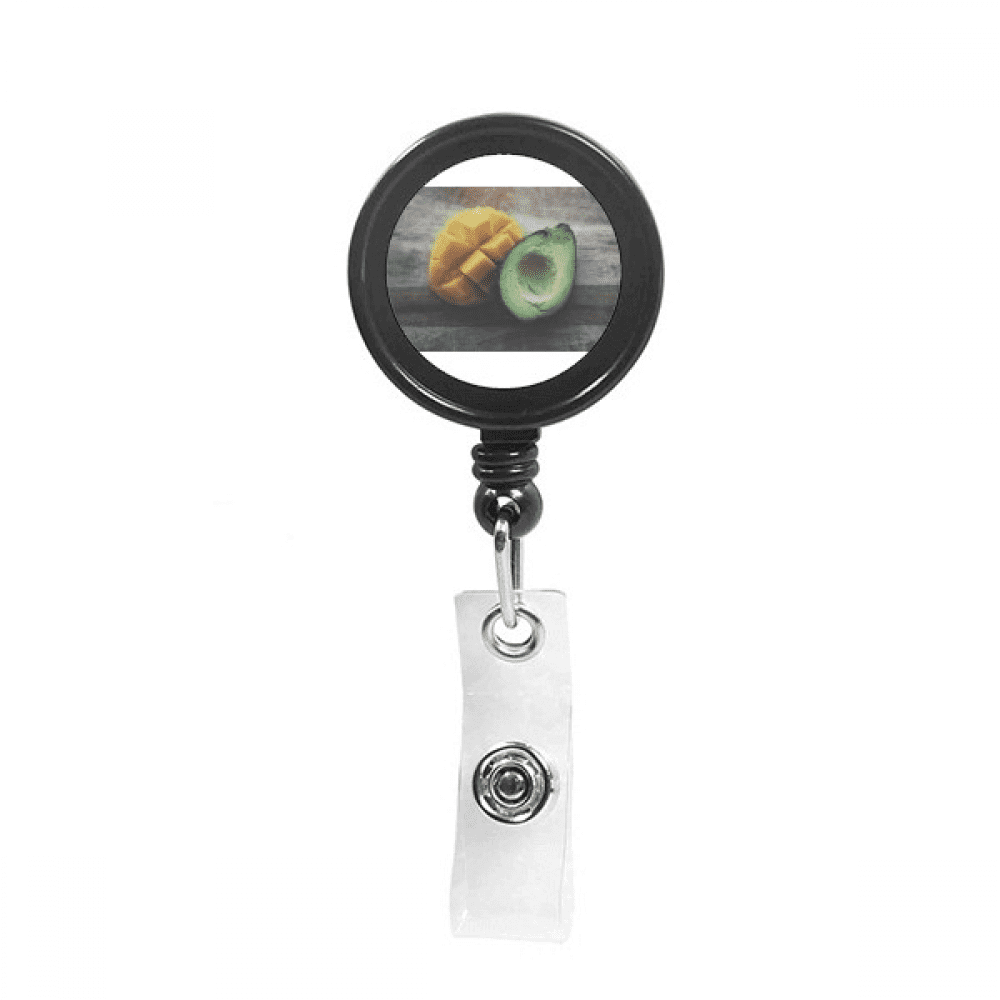 Tropical Fruit  Avocado Picture Retractable Keychain Badge Holder ID Badge