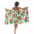thumbnail image 1 of Tropical Fruit Beach Towels Blanket Soft&Absorbent Quick Dry Microfiber Watermelon Rustic Plaid Pool Towels for Swimming ,Yoga, Sports, Gym, Camping,Large 35X70in, Red Green, 1 of 8